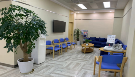 International clinic waiting area